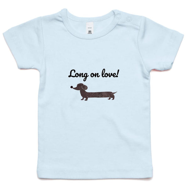 Long on Love Infant Wee Tee - Powder Blue / 0-3m - Baby & 
