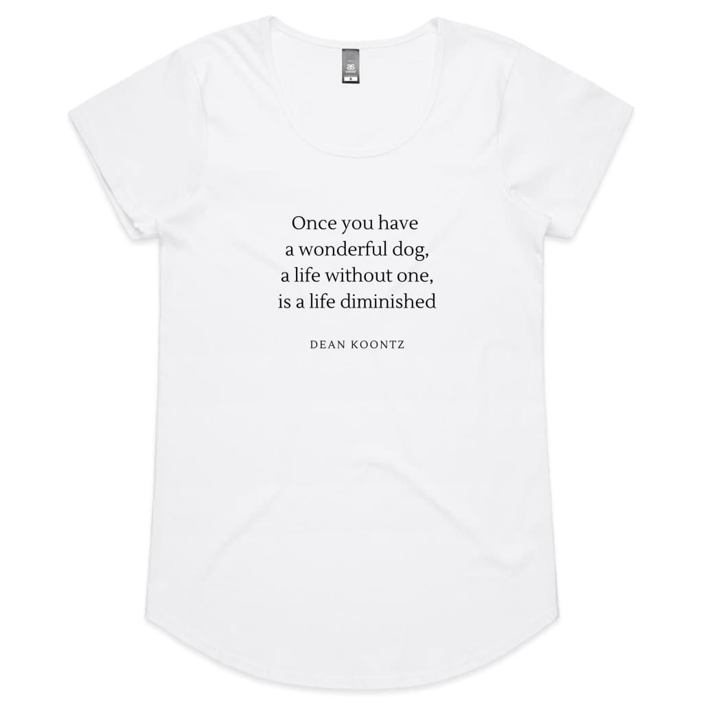 Once You have a Wonderful Dog Quote - Womens Scoop Neck 