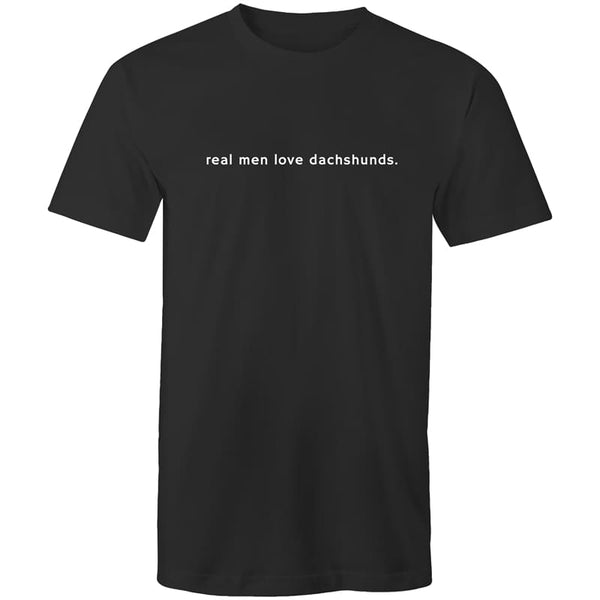 Real Men Love Dachshunds Mens T-Shirt - Black / Small - 