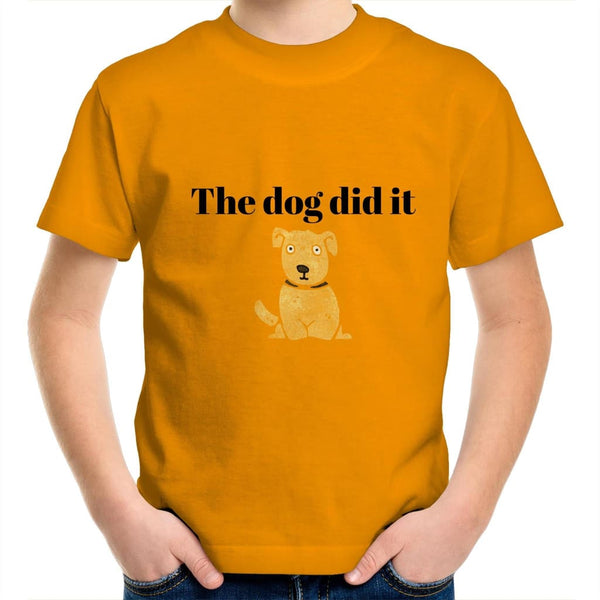 The Dog Did It Kids T-Shirt - Orange / Kids 2 - Shirts & 