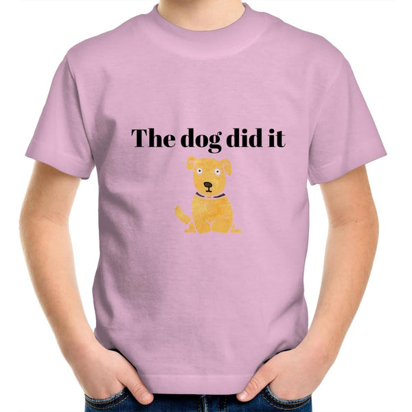 The Dog Did It Kids T-Shirt - Pink / Kids 2 - Shirts & Tops