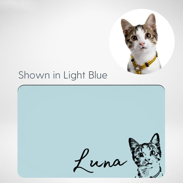 Personalized Pet Portrait & Name Feeding Mat