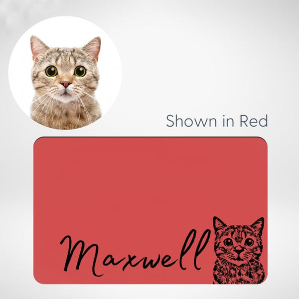 Personalized Pet Portrait & Name Feeding Mat