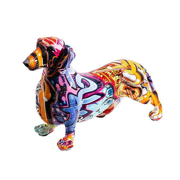 Multi-Coloured Dachshund Figurine