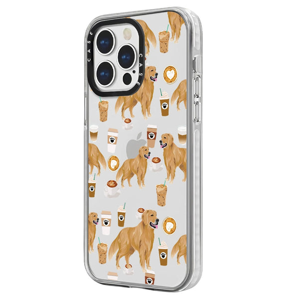 Golden Retrievers & Coffee iPhone case