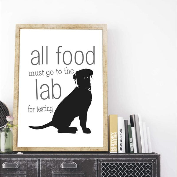 all food must go to the lab for testing print