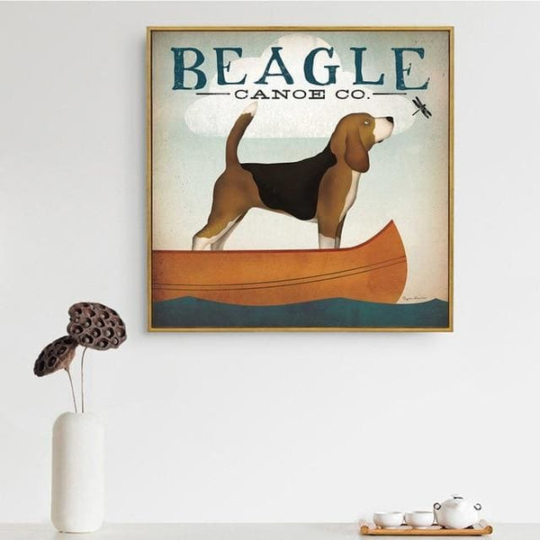 Beagle Canoe Co. Canvas Print - Max & Cocoa 