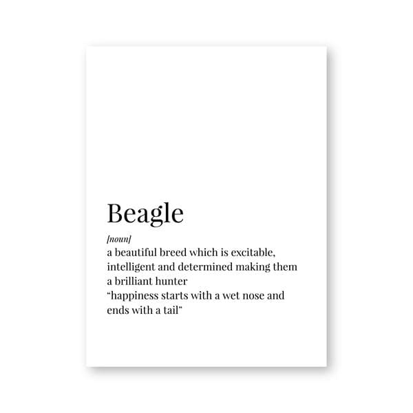 Beagle Definition Canvas Print - Max & Cocoa 