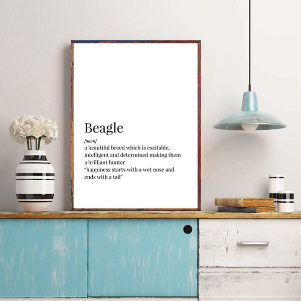 Beagle Definition Canvas Print - Max & Cocoa 