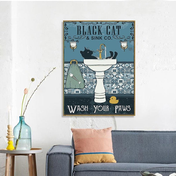 Black Cat & Sink Company Paint by Numbers - paint by numbers