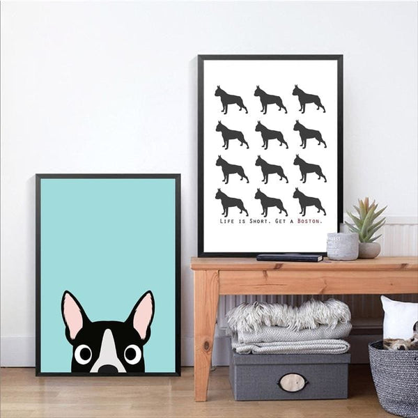 Boston Terrier Canvas Art Prints - Max & Cocoa 