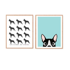 Boston Terrier Canvas Art Prints - Max & Cocoa 
