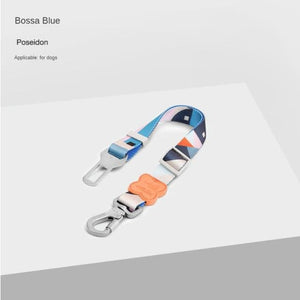 Car Seat Belt for Dogs - Poseidon Blue - car seat belt