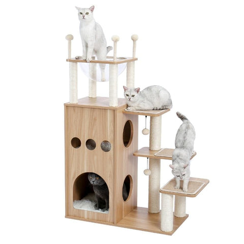 Cat Tree House - Natural - cat house