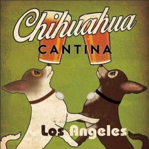 Chihuahua Cantina Canvas Print - 50x50 CM UNframed / 