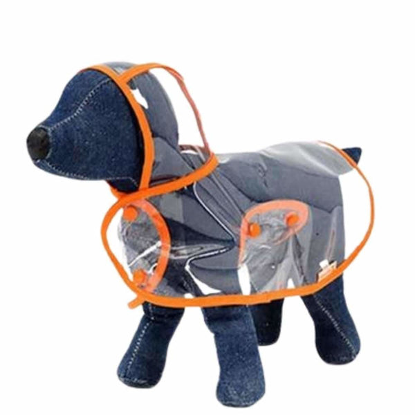 Clear Raincoat for Dogs - orange / XS - dog raincoat