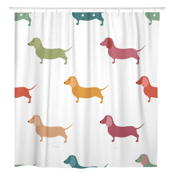 Colurful Dachshund Shower Curtain - Max & Cocoa 