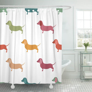 Colurful Dachshund Shower Curtain - Max & Cocoa 