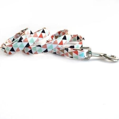 Colourful Geometric Bow Tie Collar & Leash - Max & Cocoa 