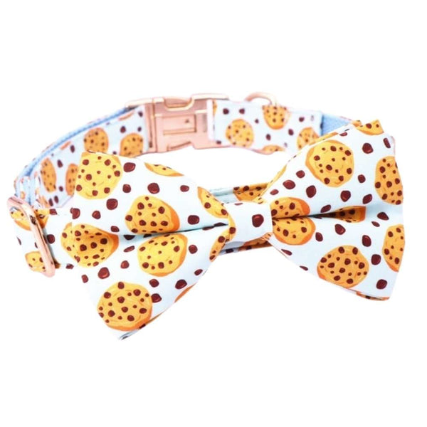 Cookies Bow Tie Collar & Leash - Collar only / M - Pet 
