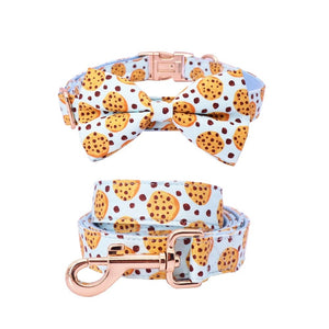 Cookies Bow Tie Collar & Leash - Set / M - Pet Collars & 