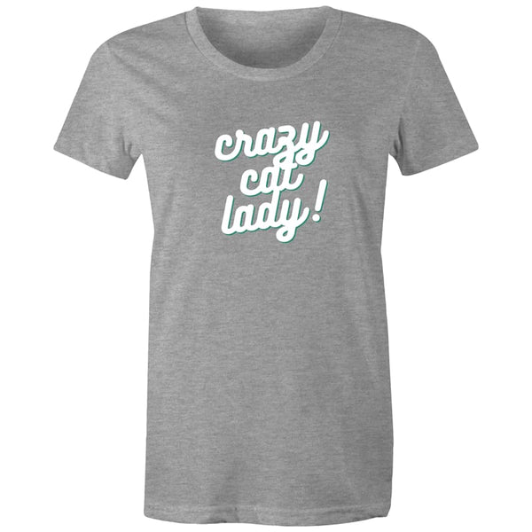 Crazy Cat Lady Women’s Tee - Grey Marle / Extra Small - 