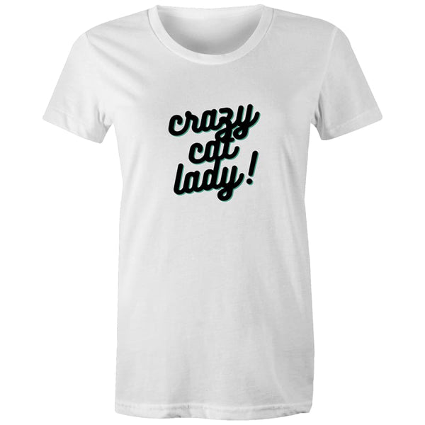 Crazy Cat Lady Women’s Tee - White / Extra Small - t-shirt