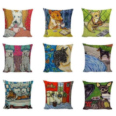 Custom funny Dog Throw Pillow Covers