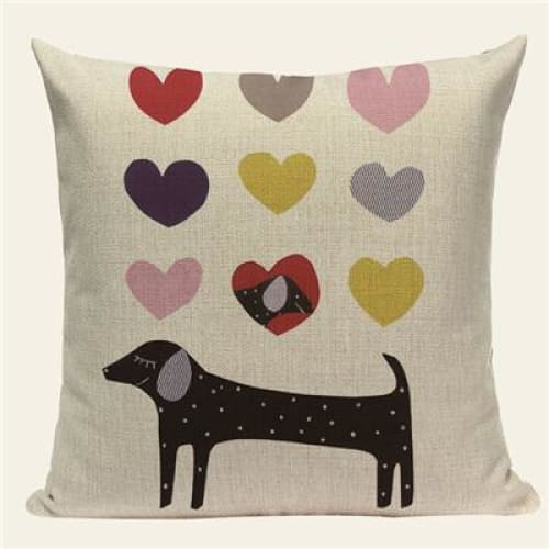 Cute Dog Print Throw Pillow Covers - Max & Cocoa 