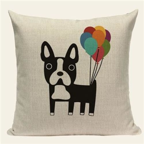 Cute Dog Print Throw Pillow Covers - Max & Cocoa 