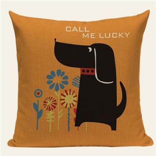 Cute Dog Print Throw Pillow Covers - Max & Cocoa 