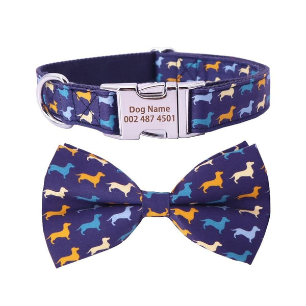 Dachshund Bow Tie Collar & Lead - Pet Collars & Harnesses