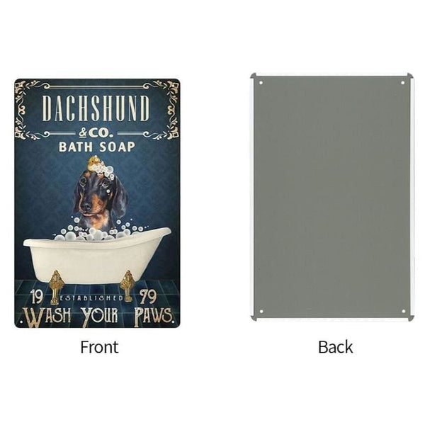 Dachshund & Co. Bath Soap - Wash Your Paws - LZ695 - Metal 