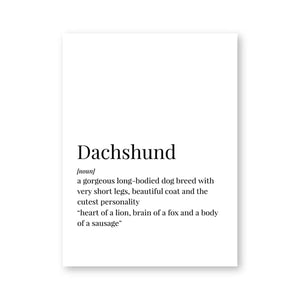 Dachshund Definition Canvas Print - Max & Cocoa 