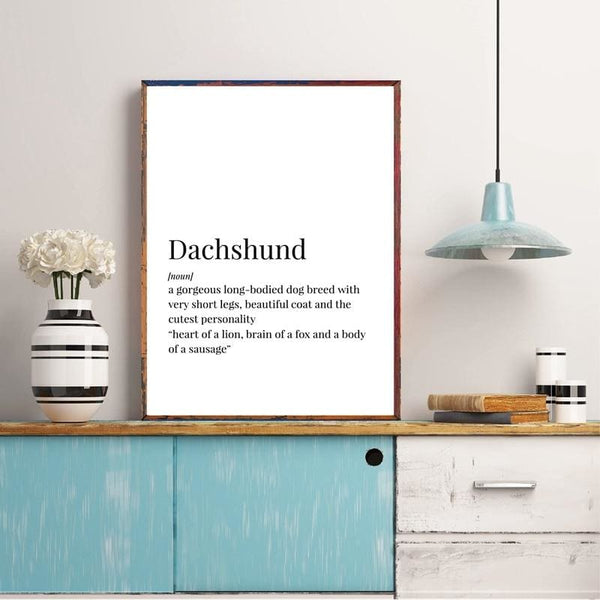 Dachshund Definition Canvas Print - Max & Cocoa 