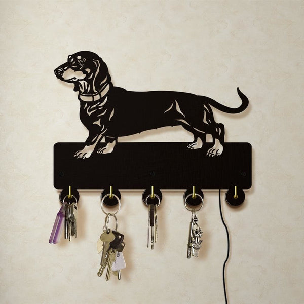 Dachshund Design Lighted Wall Hook - Max & Cocoa 