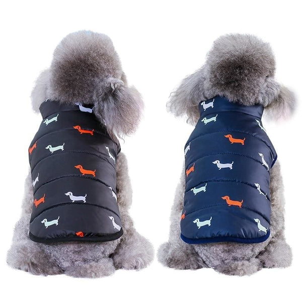 Dachshund Design Puffer Vest for Small Dogs - dog vest