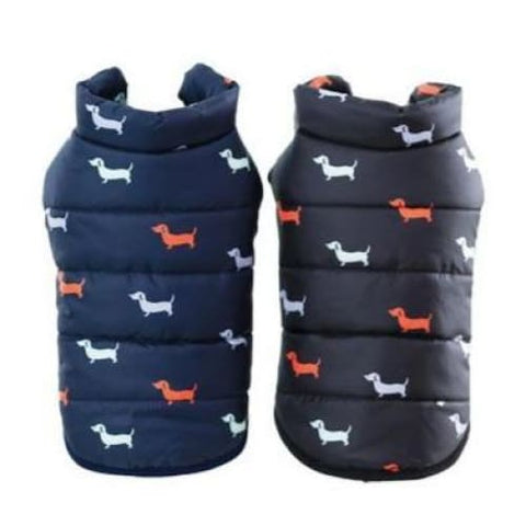Dachshund Design Puffer Vest for Small Dogs - dog vest