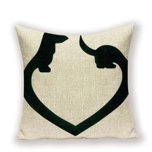 Dachshund Designs Throw Pillow Covers - Max & Cocoa 