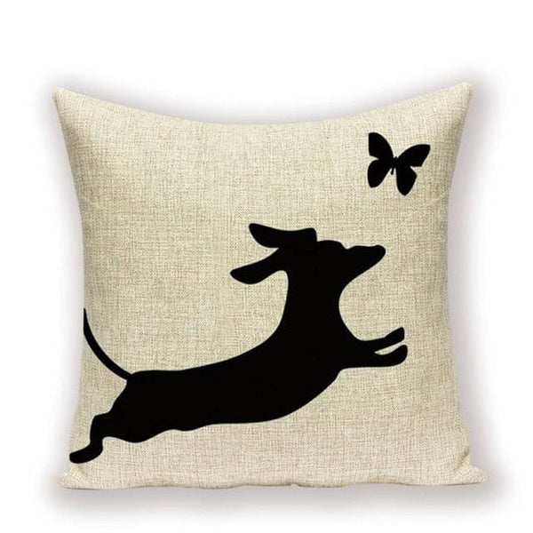 Dachshund Designs Throw Pillow Covers - Max & Cocoa 