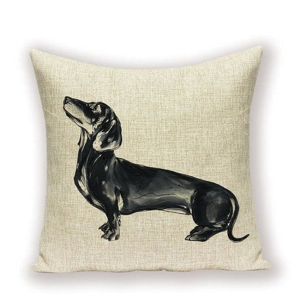 Dachshund Designs Throw Pillow Covers - Max & Cocoa 