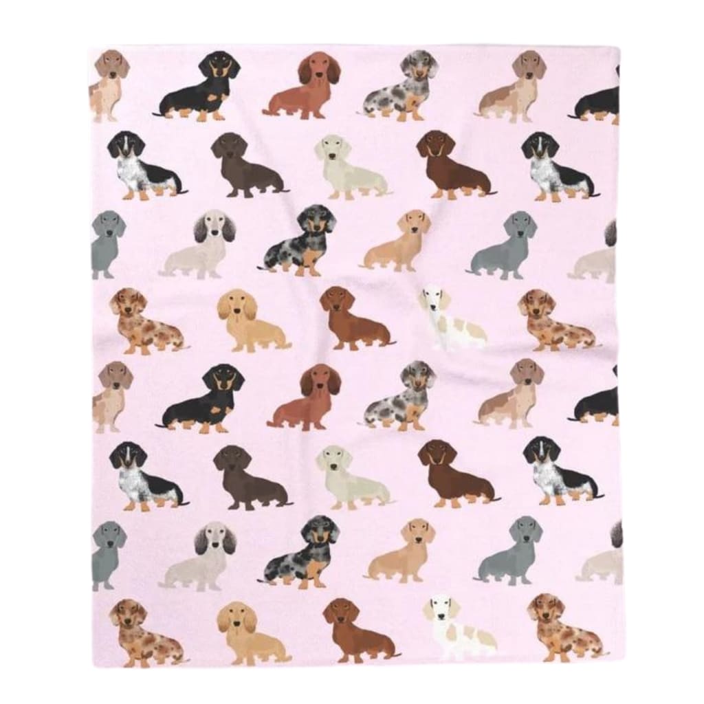 Dachshund Fleece Throw Blanket - 125cm x 150cm / 49.2in x 