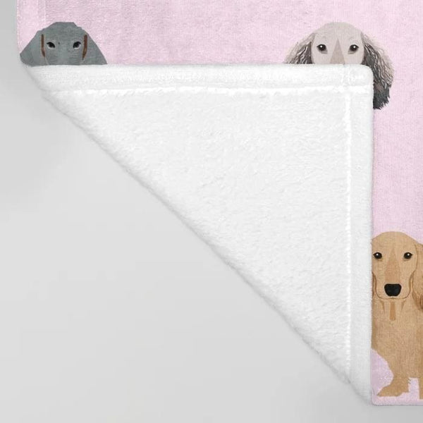 Dachshund Fleece Throw Blanket - Max & Cocoa 
