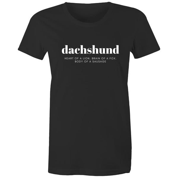Dachshund Women’s Tee - Black / Extra Small - t-shirt