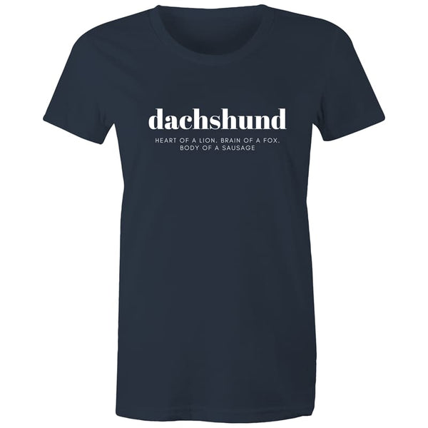 Dachshund Women’s Tee - Navy / Extra Small - t-shirt