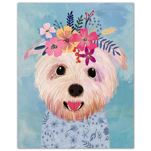 DIY Diamond Mosaic of dog