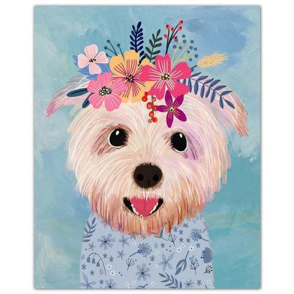 DIY Diamond Mosaic of dog