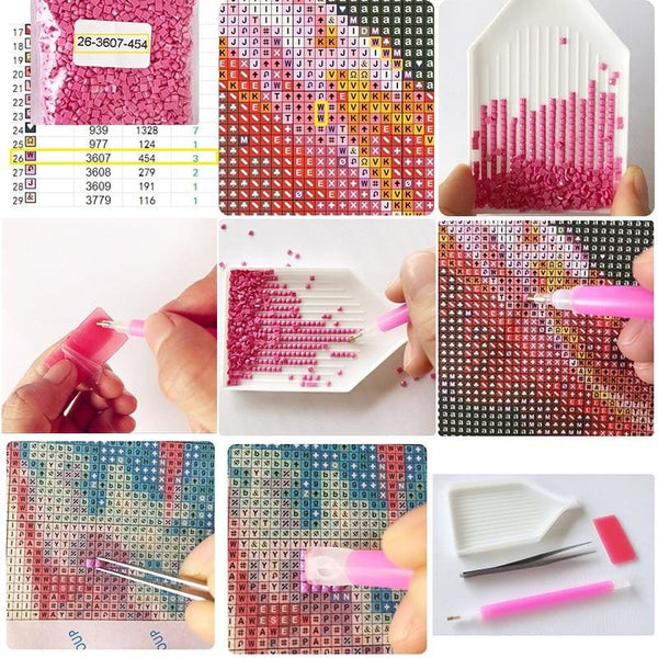 DIY Square Diamond Mosaic Grey Cat - DIY Diamond Mosaic