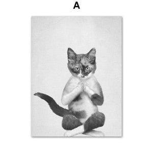 Dog & Cat Yoga Canvas Prints - Max & Cocoa 