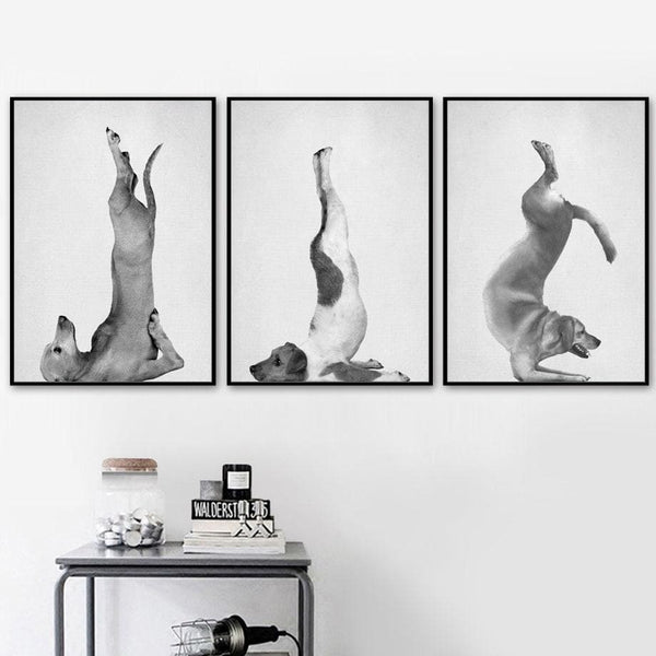 Dog & Cat Yoga Canvas Prints - Max & Cocoa 